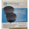 Comfort Zone Clean HEPA Filter CZAPH132 w/Charcoal Pre-Filter Removes Smoke