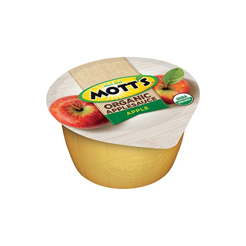 Mott's Organic Applesauce, 3.9 oz cups, 36 count