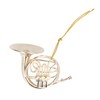 Miniature French Horn Decoration Brass Dollhouse Mini Musical Instrument Replica