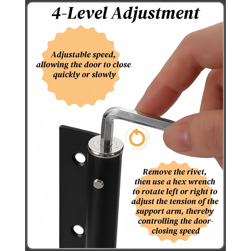 Automatic Door Closer for Lightweight Doors <100 lbs | 150°