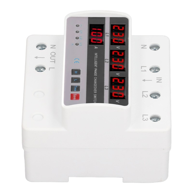 3 Phase Voltage Transfer Switch DIN Rail Mounted Electrical Selector