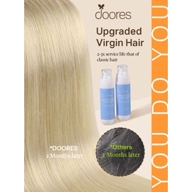 DOORES Tape in Hair Extensions Human Hair, Light Ash Brown to Ash Blonde 10pcs 26 Inch 30g, Hair Extensions Tape in Extensions Skin Weft Natural Long Straight Hair