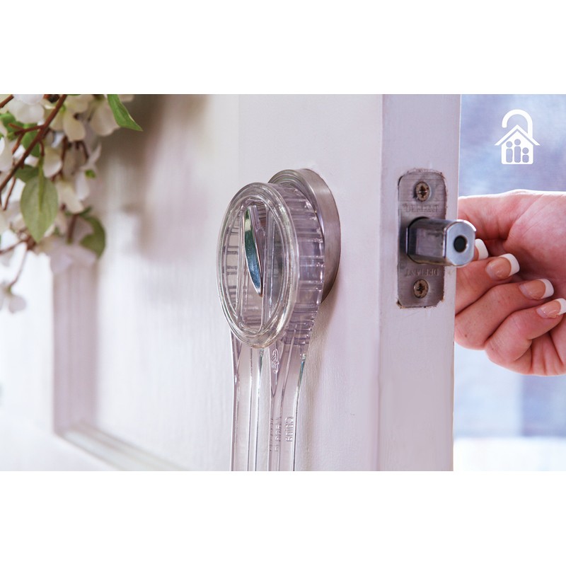 The Lock Locker Bump Proof Deadbolt Door Locker, Clear