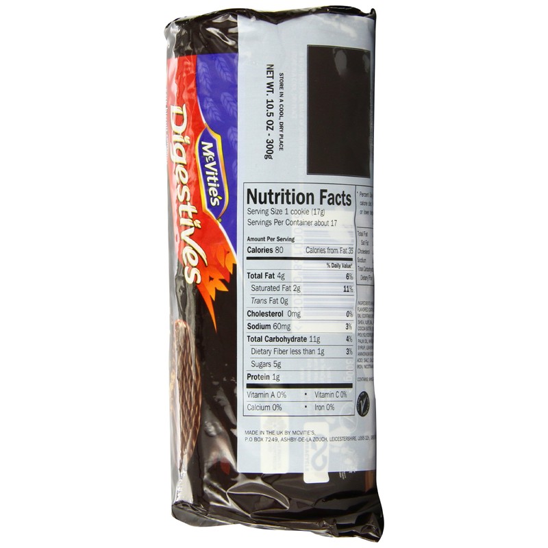 McVitie's Digestives Roll Wrap, Dark Chocolate, 10.5-Ounce