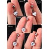 OUFER 14G Belly Button Piercing Titanium Heart Piercing Long Short
