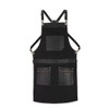 Premium Canvas Apron with Leather 2 Zip Pockets & Holders
