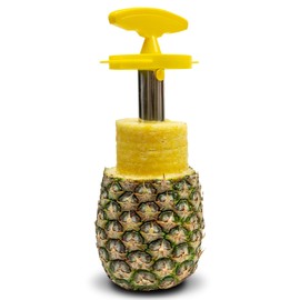 Pineapple Corer Cutter Stainless Steel Fruit Peeler Slicer Yellow Stem Tool Remover Exultimate