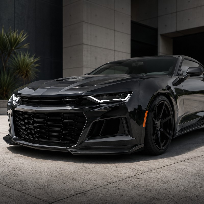 Front Bumper Lip Splitter for Chevy Camaro – 3-Piece Glossy
