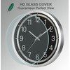 Fzy.bstim Silent Wall Clock Battery Operated,Modern Metal Wall Clock Decorative