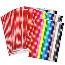 Boao Colored Round Dot Stickers Circle Small Dot Labels, Mini Neon Colors Labels (9360 Pieces, 6 mm)