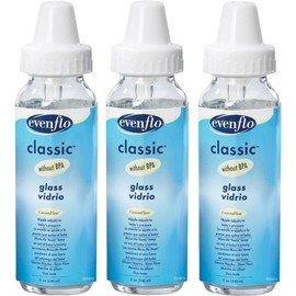 Evenflo Paquete de 3 botellas de vidrio clásicas, 8 onzas