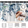 Ttincceer Blue Eucalyptus Shower Curtain, Botanical Tree Leaves Plants Bathroom