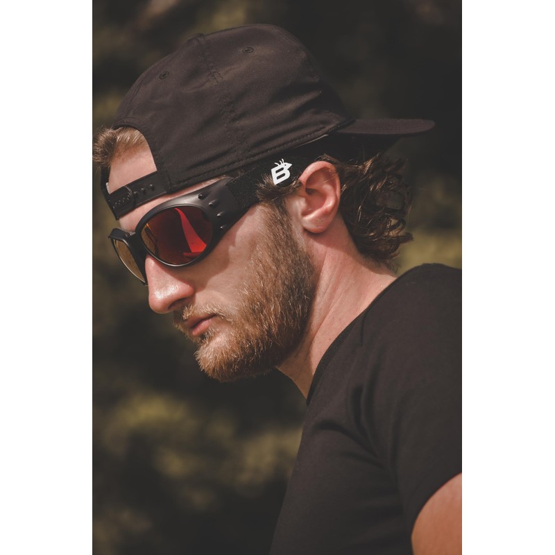 Birdz Eyewear Eagle Padded Dirt Bike Motorcycle Riding Goggles Black