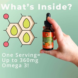 SeabuckWonders Sea Buckthorn Seed Oil,100% Certified Organic, 1 FL OZ