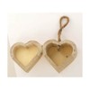 Box heart wooden to suspend - 8 x 5 x 7 cm