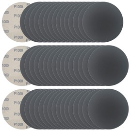 6 Inch 50 Pcs Wet Dry Sanding Discs Hook and Loop, 1000 Grit Sandpaper Automotive Wood Metal Polishing & Sanding, Silicon Carbide Sand Paper for Random Orbital Sander (Grit 1000)