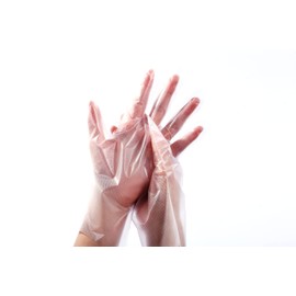 EUROPAPA® 100, 200, 300, 450 Pieces Value Pack TPE Transparent and Blue Disposable Gloves in Box Disposable Gloves Latex-Free Rubber Gloves Powder-Free Gloves in Sizes S, M, L, XL (Tansparenz-300, L)