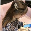 Ipetboom 2 Pcs Pearl Rhinestone Rabbit Hairpins Sweet Barrettes Hair
