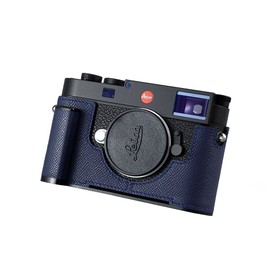 SIUTATDSH Camera Half Case for Leica M11/M11-P, Vintage Metal Genuine Leather Camera Protective Cases Stylish Portable Shockproof (BlueL)