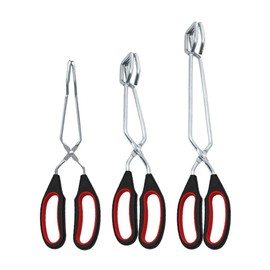 Leadigol Scissor Cooking Tongs Stainless Steel Kitchen Tongs with Comfortable Handle for Cooking BBQ Grilling Frying
