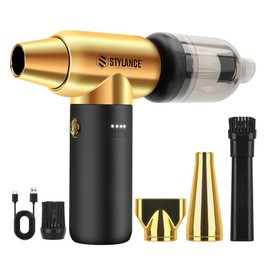 STYLANCE Compressed Air Duster,110000RPM Electric Air Duster, Mini Blower Jet Dry Blower for Computer, Keyboard, Car, Home, Outdoor Cleaning, Type-C (Gold)