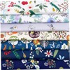 DECHOUS 8pcs Hawaii Printed Cotton Fabric Set for DIY Sewing