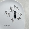 NAIL ANGELネイルアクセサリーランダム混合50粒入りパンク風誇張ダークブラックシリーズネイル合金アクセサリー JA022