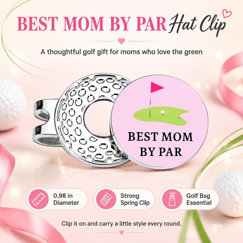 Golf Mom Gift,Pink Ball Markers for Mom Stepmom,Golf Accessories for