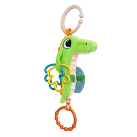 Chicco Vibrating Crocodile Rattle - Cute Vibration Textile Crocodile with Climbing and Mini Balls - Attach to Pram or Car Seat - Funny Sounds - 3-24 Months