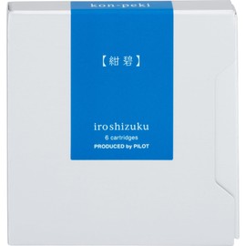 PILOT IROSHIZUKU, Kon-peki (azul turquesa), Caja con 6 cartuchos de tinta para pluma fuente