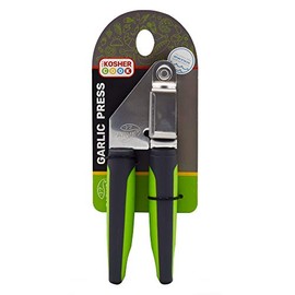 Parve Green Garlic Press - Comfortable Silicone Grip, Fine Chopper - Color Coded Home and Kitchen Accessories by The Kosher Cook