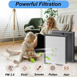 Prestivair HAP602 Air Purifier Replacement Filter Compatible with ECOSELF HAP602/HAP602WF Air Purifier, 2 Pack Filter
