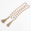 Becho 1 pc 57 Inches Wood Bead Garland with Tassels
