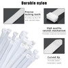 Pack of 100 Nylon Plastic Wire Ties, Self-Locking Zip Ties,