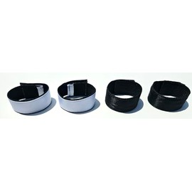 Softball Sleeve Scrunchies, Plain Black 1pair and White 1Pair, 2 pair 4 Pieces Total