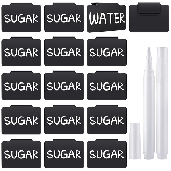 Plastic Clip on Removable Label with White Chalk Markers For