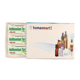Homeomart.com Antimonium Tartaricum Homeopathy Pellets (Pills) in 30C Potency, Pack of 3