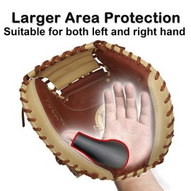 MIPREZT [for Kids] Catcher's Thumb Shield Baseball Thumb Guard for Baseball & Softball Catchers Thumb Protector for Baseball Catcher Gear Training Aid Catcher Accessories Reduce Sting-Black