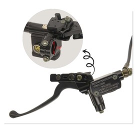 Rear Hand Hydraulic Disc Brake Left Hydraulic Brake Master Caliper Assembly Compatible for Chinese Taotao Roketa Sunl 50cc 90cc 110ccc 125cc Go-Kart Dune Buggy Quad ATV Dirt Mini Bike Kinroad 1