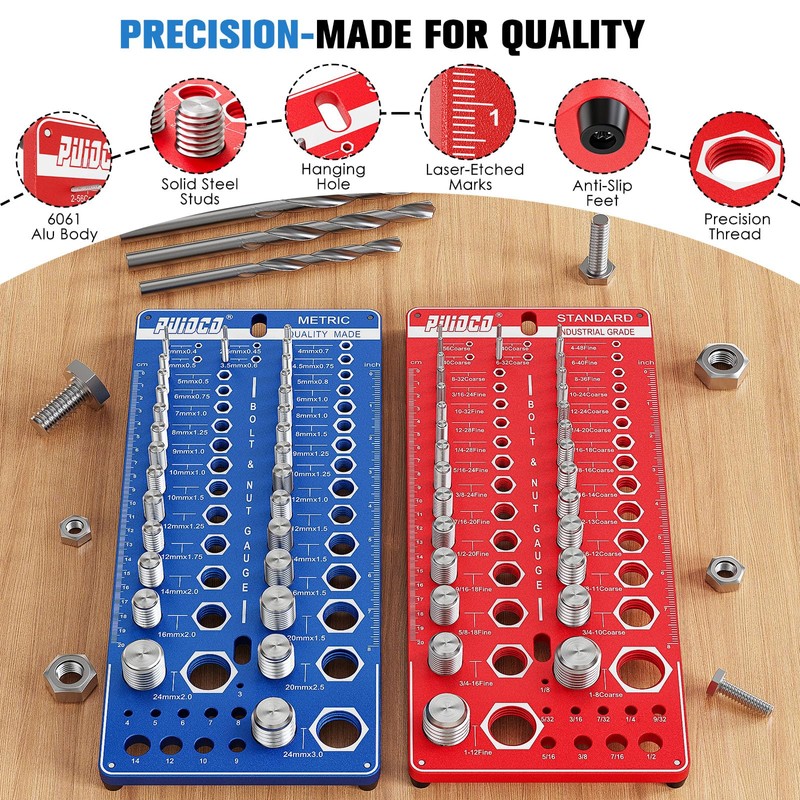 82 Nut and Bolt Thread Checker Standard and Metric, Screw