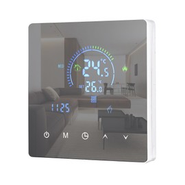 Smart Intelligent Thermostat Temperature Controller for Electric Underground Heating Equipment LCD Display Touch Button Programmablefor Home Office School Hotel