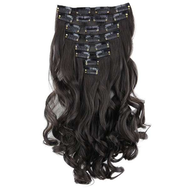 PRETTYSHOP XXL 60 cm Set of 8 Clip-In Extensions Hair