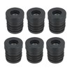 QUARKZMAN Pack of 6 black inserts for round pipes with