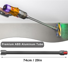 Qygba Replacement Wand Tube for Dyson V12 Detect Slim Cordless Stick, Replacement Attachments Quick Release Wand for Dyson V10 Digital Slim, Extension Vacuum Replacement Parts, 29 In (Gray)