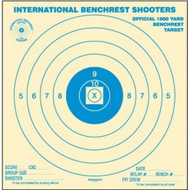 National Target (4) IBS 1000 Yard BR Bench Rest Target, Printed in Blue, 42" x 42", folded