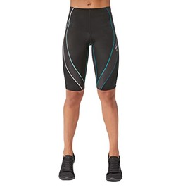 CW-X Women's Endurance Generator Muscle & Joint Support Compression Short, Black/Deep Lake, S