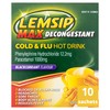 Lemsip Max Cold and Flu with Decongestant Hot Drink Blackcurrant