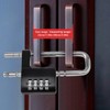 HOJLKLD Cabinet Lock, 4 Digit Combination Padlock, Stainless Steel Gym
