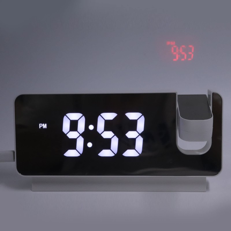 Projection Alarm Clock, HD LED Clock with 180 Degree Rotatable,