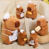 Karoeiwa Capybara Plush with Cooking Chef Hat Holding Cheese 9.8